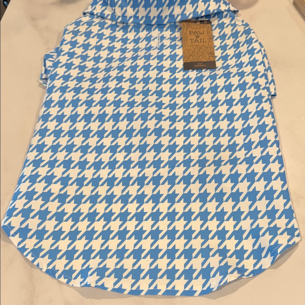 Blue and White Dog Shirt